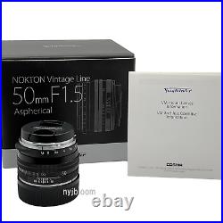 NEW Voigtlander NOKTON Vintage Line 50mm F1.5 II Black MC Multi Coating