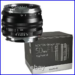 NEW Voigtlander NOKTON Vintage Line 50mm F1.5 II Black MC Multi Coating