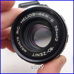 NEW ZENIT-ET VINTAGE CAMERA With Helios-44M-6 Lens FREE SHIPPING