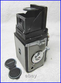 NICE Vintage 127 FILM YASHICA-44 Gray/Black Twin Lens Reflex TLR Camera with CASE