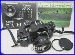 NICE Vintage CANON A-1 A1 35mm FILM SLR Camera with50mm Lens & Instrct Book. TESTED