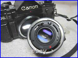 NICE Vintage CANON A-1 A1 35mm FILM SLR Camera with50mm Lens & Instrct Book. TESTED