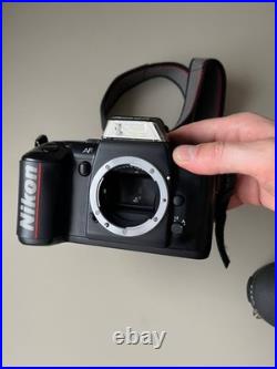 NIKON N5005 35mm SLR Film Vintage Camera with 28-200 mm + 80-200mm Zoom Lens WORKS