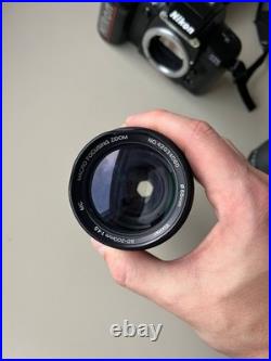 NIKON N5005 35mm SLR Film Vintage Camera with 28-200 mm + 80-200mm Zoom Lens WORKS