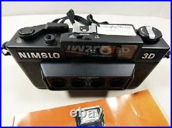 NIMSLO 3D Quadra Lens 35mm Camera Quadrascope & Opti-lite Flash & Manuals lot