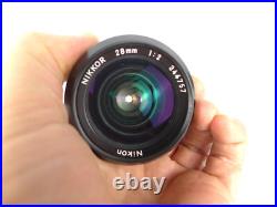 Nice vintage Nikon Camera Nikkor Lens 28mm 12 F2