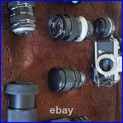 Nikkormat Vintage SLR Film Camera Black Silver with Assorted Lenses