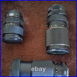 Nikkormat Vintage SLR Film Camera Black Silver with Assorted Lenses