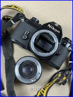 Nikon EM 35mm SLR Film Camera Nikon 50mm f/1.8 Lens Vintage Untested