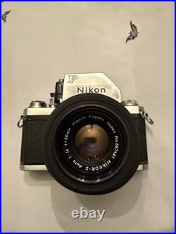 Nikon F Photomic FTN Silver 35mm SLR Film Camera With 50mm Lens- Vintage AS IS