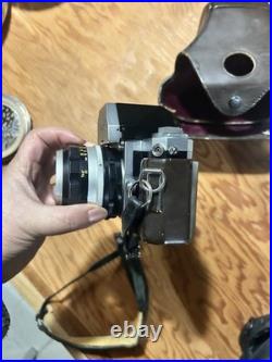 Nikon F Vintage SLR Camera Black Silver with Nikkor-S 50mm Lens