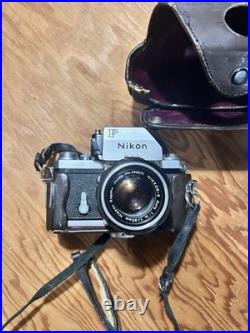 Nikon F Vintage SLR Camera Black Silver with Nikkor-S 50mm Lens