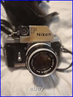 Nikon F Vintage SLR Camera Black with 50mm f/1.4 Lens, Cases, Accessories