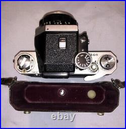 Nikon F vintage SLR film camera 35mm Nikkor-S Auto 1.4/50 lens with Case! NICE