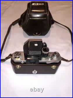 Nikon F vintage SLR film camera 35mm Nikkor-S Auto 1.4/50 lens with Case! NICE