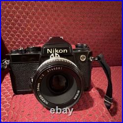 Nikon FE SLR Film Camera Black Manual/AutoFocus with Nikkor 50mm f/1.2 Lens