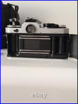Nikon FE Silver Vintage SLR Film Camera with Nikkor 50mm f/1.4 Lens & Case