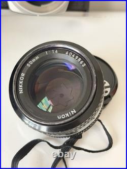 Nikon FE Silver Vintage SLR Film Camera with Nikkor 50mm f/1.4 Lens & Case