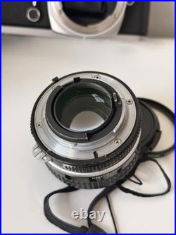Nikon FE Silver Vintage SLR Film Camera with Nikkor 50mm f/1.4 Lens & Case