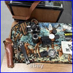 Nikon FG Vintage SLR Film Camera Black Silver with Lens, Flash, Accessories, Bag