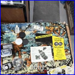 Nikon FG Vintage SLR Film Camera Black Silver with Lens, Flash, Accessories, Bag