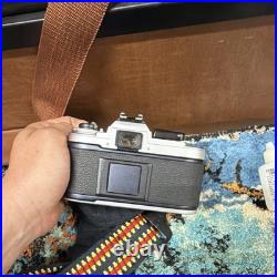 Nikon FG Vintage SLR Film Camera Black Silver with Lens, Flash, Accessories, Bag