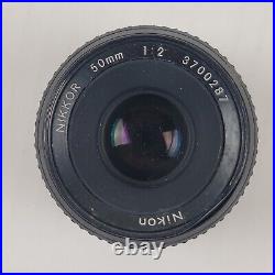 Nikon FM 35mm Film SLR Camera With 50mm Nikkor 12 Lens Vintage Photography