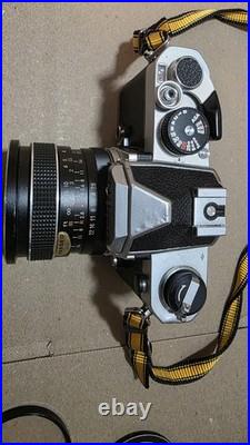 Nikon FM Silver Film Camera + 28mm Lens Vintage