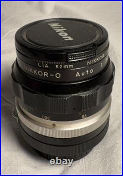 Nikon NIKKOR-O Auto 35mm F2 camera lens vintage No. 727875