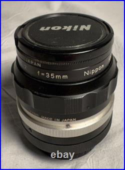 Nikon NIKKOR-O Auto 35mm F2 camera lens vintage No. 727875