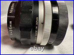 Nikon NIKKOR-O Auto 35mm F2 camera lens vintage No. 727875