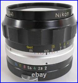 Nikon Nikkor 35mm f2.0 non Ai vintage lens with bubble & box & cap 9++ prime