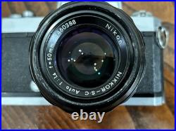 Nikon Nikkormat FS SLR Camera Black Silver with Nikkor-SC 50mm f/1.4 Lens