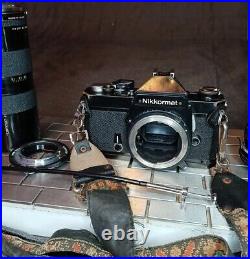 Nikon Nikkormat FT3 Bundle, 50mm Nikkor, Tamron Lenses Grandpa's Camera Vintage