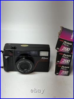 Nikon One Touch 35mm Film Vintage Camera Point & Shoot 12.8 35mm Lens +film