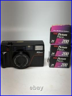 Nikon One Touch 35mm Film Vintage Camera Point & Shoot 12.8 35mm Lens +film