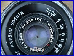 Nikon S Vintage Rangefinder Camera with 35mm f/2.5W-Nikkor C Lens & Finder
