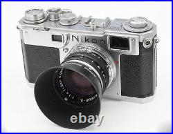 Nikon S2 35mm Film Rangefinder Camera with Nikkor-S. C 5cm F1.4 Lens & Case EP