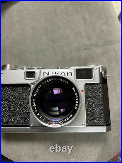 Nikon S2 camera with Nikkor 5cm f1.4 lens + box, Nippon guarantee, manual, c1956