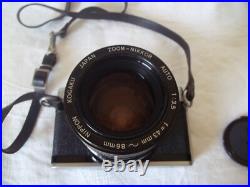 Nippon Nikkorex Zoom35 withBuilt-in-Zoom Nikkor 43mm-86mm f3.5 Lens & Case