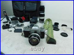 Nippon Nikkormat 35mm Film Camera 50mm Lens w Extras Vintage Japan Nippon Nikkormat 35mm Film Camera 50mm Lens w Extras Vintage Japan