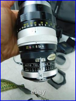 Nippon Nikkormat 35mm Film Camera 50mm Lens w Extras Vintage Japan