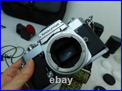 Nippon Nikkormat 35mm Film Camera 50mm Lens w Extras Vintage Japan Nippon Nikkormat 35mm Film Camera 50mm Lens w Extras Vintage Japan