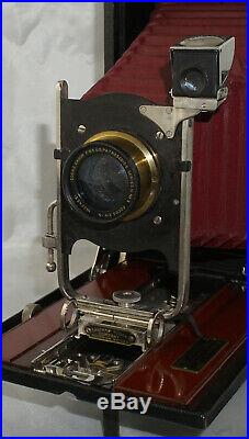 No. 4A Speed Kodak with Red Bellows & Goerz Dagor Lens Very Rare Camera