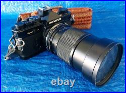 Olympus Black OM-2N Vintage Film Camera 35mm Vivitar Lens And Lanyard SLR