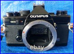 Olympus Black OM-2N Vintage Film Camera 35mm Vivitar Lens And Lanyard SLR