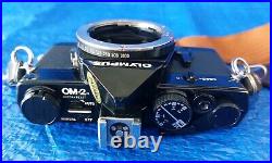 Olympus Black OM-2N Vintage Film Camera 35mm Vivitar Lens And Lanyard SLR