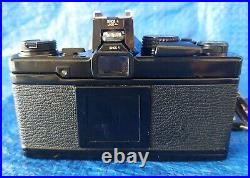 Olympus Black OM-2N Vintage Film Camera 35mm Vivitar Lens And Lanyard SLR