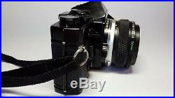 Olympus OM-1 Superb Black SLR Camera with Zuiko 50mm f1.8 Lens Read