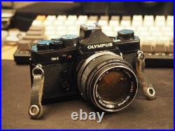 Olympus OM-2 Vintage Black SLR Film Camera with Auto-S 50mm F/1.4 Lens TESTED
